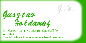 gusztav holdampf business card